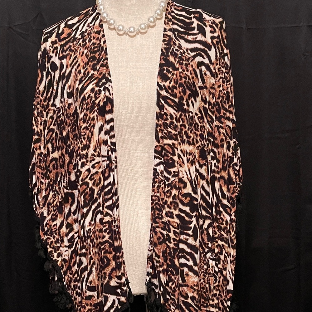 Animal print cardigan